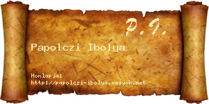 Papolczi Ibolya névjegykártya